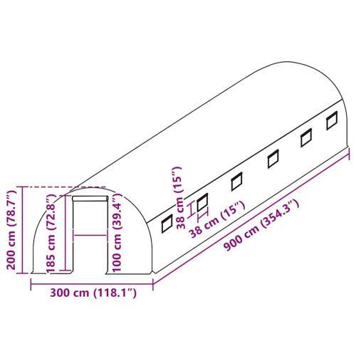 Резервно покривало за парник (27 м²), 3x9x2 м, прозрачно