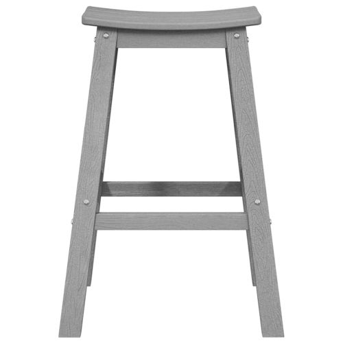 Бар стол 2 бр. Светлосиво 52 x 43 x 73,5 см HDPE
