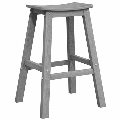 Бар стол 2 бр. Светлосиво 52 x 43 x 73,5 см HDPE
