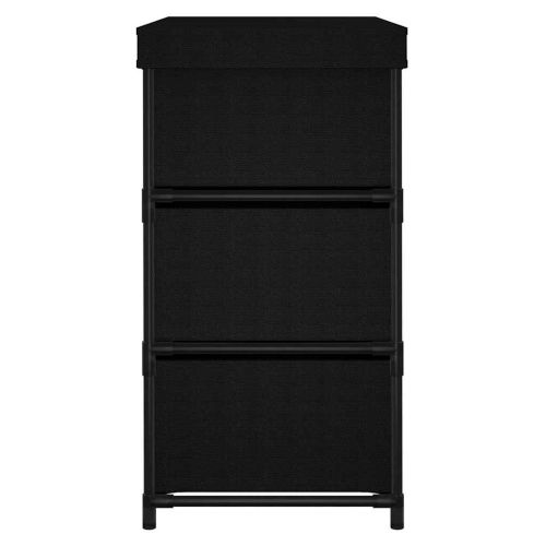 Шкаф за съхранение с 6 чекмеджета, 55x29x55 см, черна стомана
