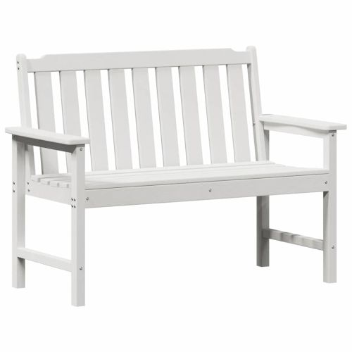 Градинска пейка Бяло 120 x 59 x 88 см HDPE