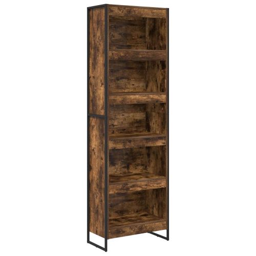 Шкаф за книги 60 x 30 x 189,5 см Инженерна дървесина Димящ дъб