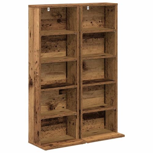 Кабинет за CD 2 бр. Старо дърво 33 x 23,5 x 97,5 см