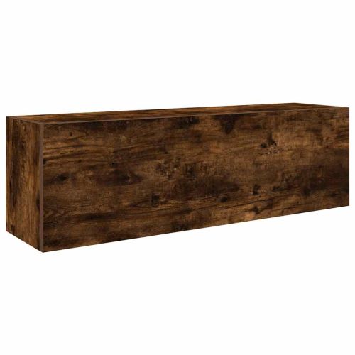 Стенен шкаф за баня, опушен дъб, 100x25x30 см, инженерно дърво