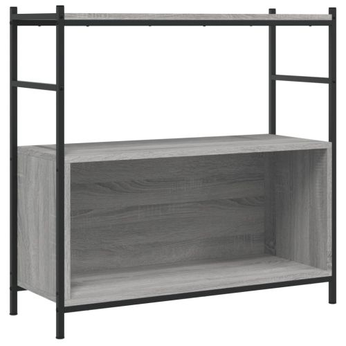 Етажерка сив сонома 80x30x78,5см инженерно дърво и желязо