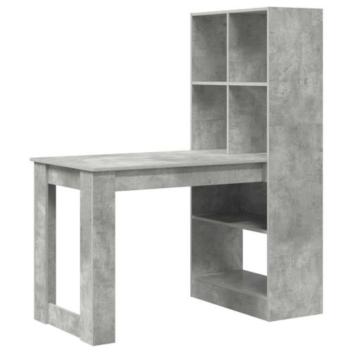 Бюро Циментено сиво Инженерна дървесина 122 x 67 x 145 см