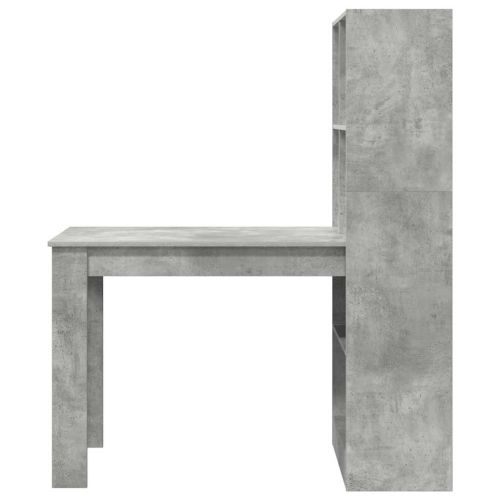 Бюро Циментено сиво Инженерна дървесина 122 x 67 x 145 см