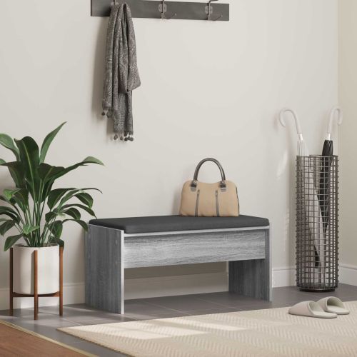 Пейка за коридор с възглавница Сив Сонома 83 x 38 x 40 см