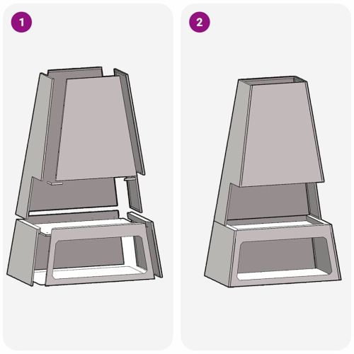 Котел за огън Ръждясало 60 x 35 x 100 см Патинираща стомана