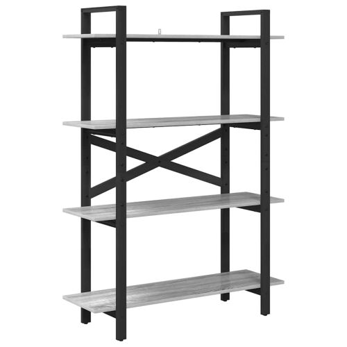 Рафт за книги Сив Сонома 100 x 33,5 x 140 cm