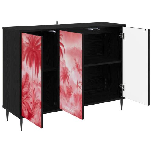 Служебен шкаф AACHEN Черен дъб 102 x 33 x 76 см