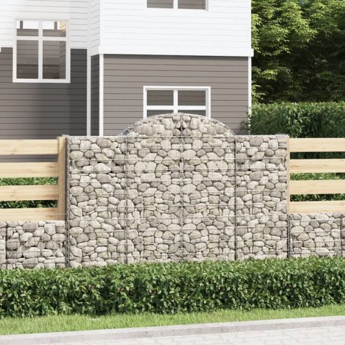 Габионни кошници арка 2 бр 200x30x140/160 см поцинковано желязо