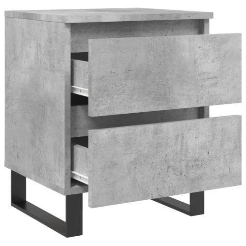Нощно шкафче бетонно сиво 40x35x50 см инженерно дърво