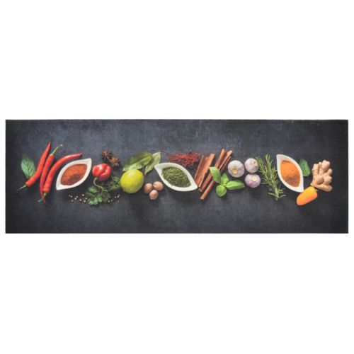 Кухненско килимче, миещо, подправки, 60x180 см, кадифе