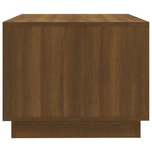 Кафе маса, кафяв дъб, 102,5x55x44 см, инженерно дърво