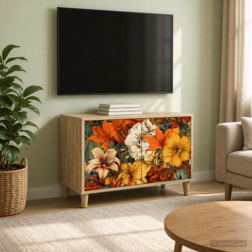ТВ шкаф GENNEP 69 x 33 x 50 см Сонома Инженерна дървесина