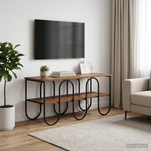 ТВ стойка 100 x 40 x 50 cm Старо дърво Инженерна дървесина