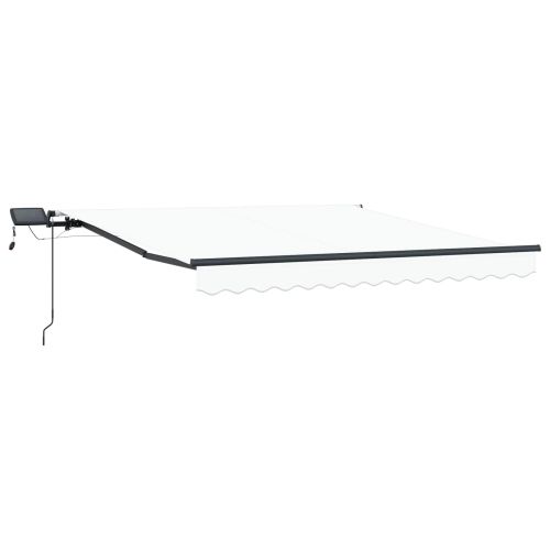 Прибираща се тента Бяло 300 x 250 cm Тъкан и алуминий