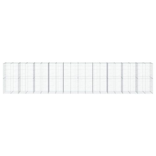 Габионна кошница с капак, 1000x100x200 см, поцинковано желязо