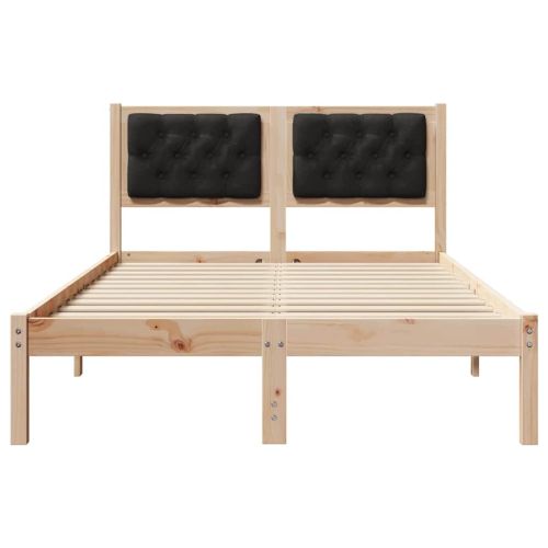 Рамка за легло Черно 120 x 200 cm Солидно борово дърво