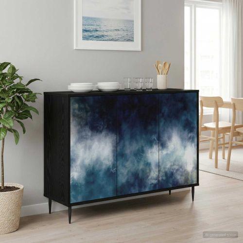 Служебен шкаф RAALTE Черен дъб 102 x 33 x 76 см