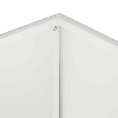 Градинска саксия Бяло 60 x 40 x 50 cm Студено валцована стомана