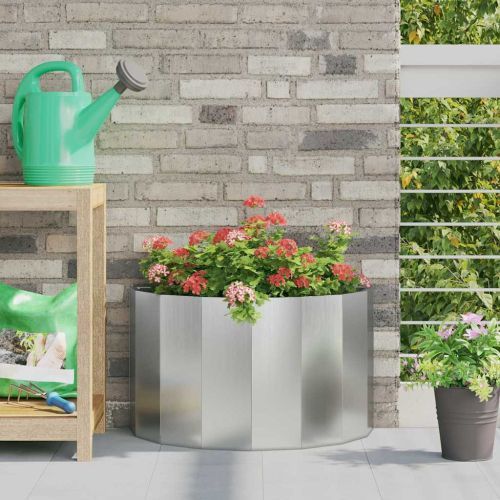 Кашпа Сребрист 60 x 30 x 35 см Галванизирана стомана