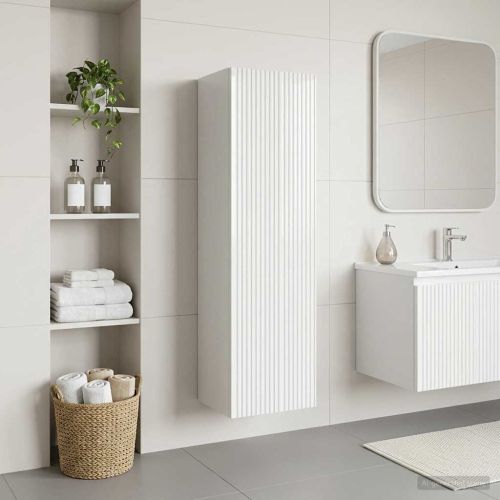 Стенно Баня Кабинет Бял гланц 33 x 34,5 x 100 см