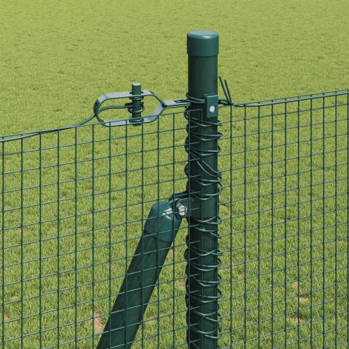Заварена мрежа от тел с бетонен основание 25 x 1,5 m Зелено