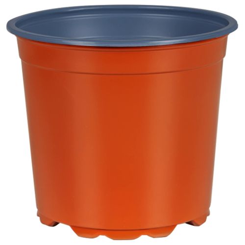 Кръгла саксия за цветя 50 бр. Теракота Ø 15 x 13 см Пластмаса