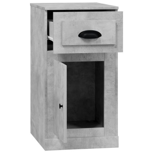 Страничен шкаф чекмедже бетонно сив 40x50x75 см инженерно дърво