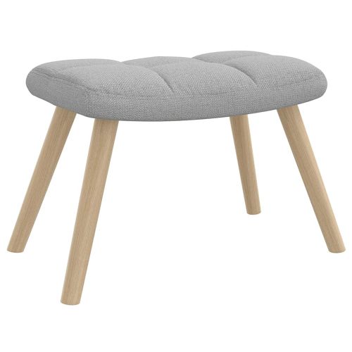 Релаксиращ стол с табуретка за крака Cloud Grey Fabric