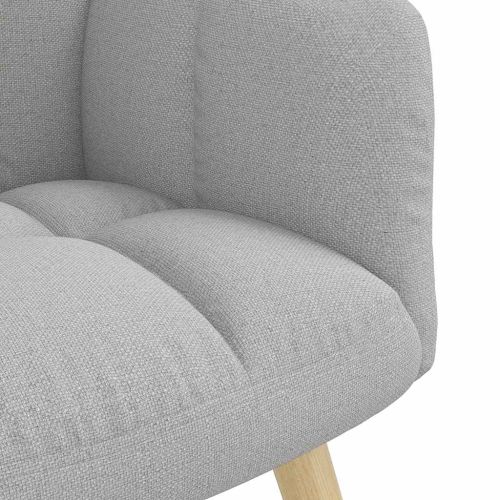 Релаксиращ стол с табуретка за крака Cloud Grey Fabric