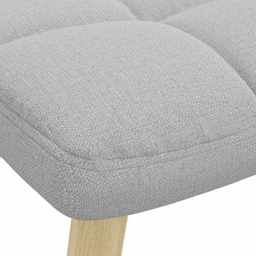 Релаксиращ стол с табуретка за крака Cloud Grey Fabric