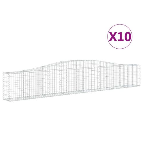 Габионни кошници арка 10 бр 400x30x60/80 см поцинковано желязо