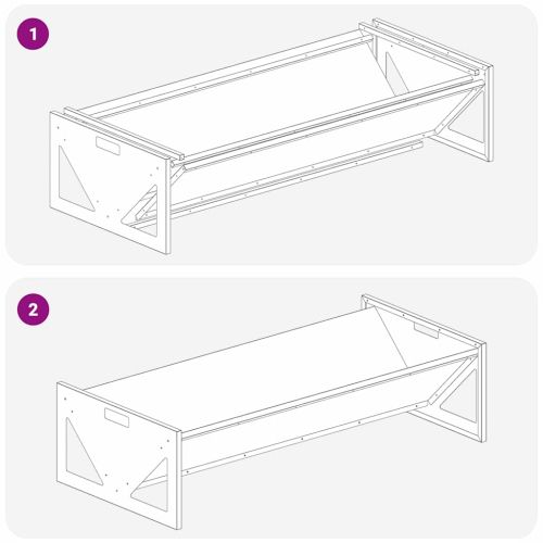 Тръба за хранене на добитък Черно 108 x 50 x 28 см 10 kg
