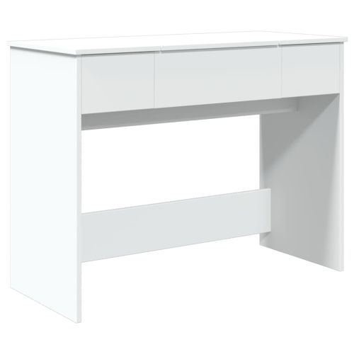 Тоалетка с огледало, бяла, 100x45x76 см