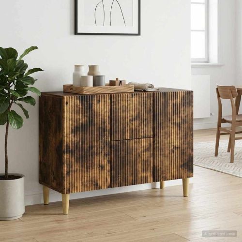 Служебен шкаф Опушен дъб 89 x 34,5 x 60 см Инженерна дървесина