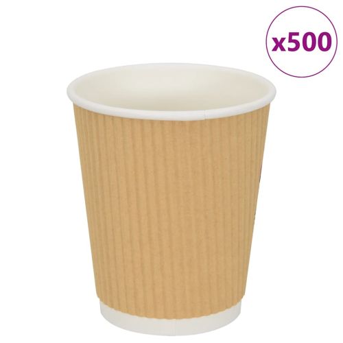 Хартиени чаши за кафе 500 бр. 8oz 200ml Кафяво
