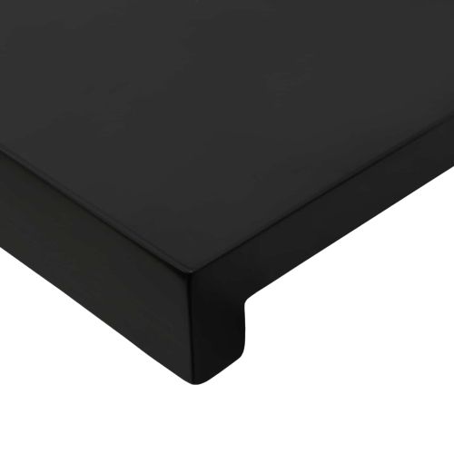 Парапети за прозорци 2 бр. Черно 120 x 20 x 2 cm Солидно бук