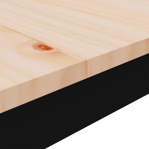 Бар маса 150 x 80 x 105 см Солидно борово дърво Естествен