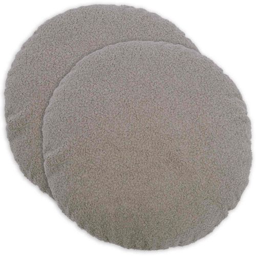 Калъфка за възглавница 2 pcs HEERLEN Светлосиво Ø 40 cm Букле