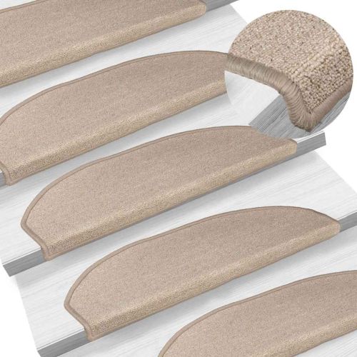 Стълби подложки 10 бр. 56 x 17 x 3 cm Non-Slip Таупе