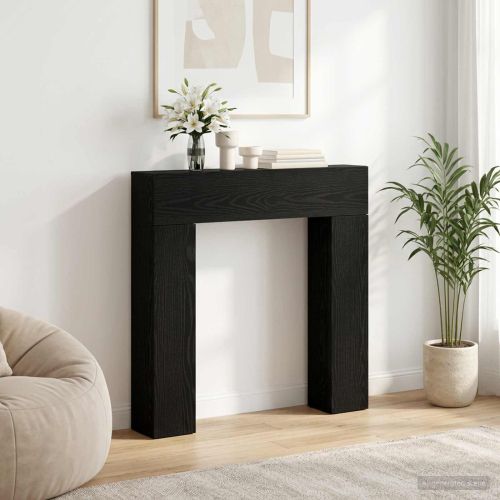 Рамка за камина Черен дъб 102 x 18 x 100,5 см