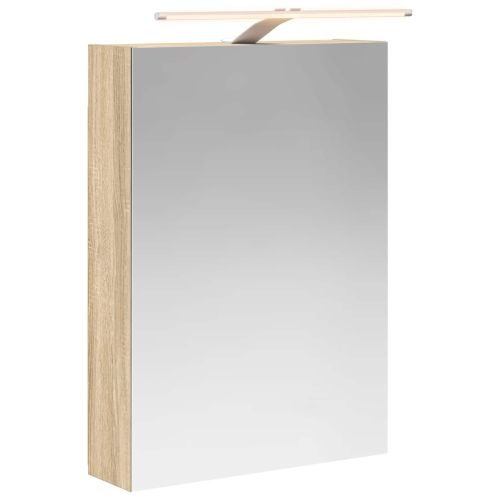 Шкаф с огледало за баня Сонома дъб 50 x 14,5 x 70 см