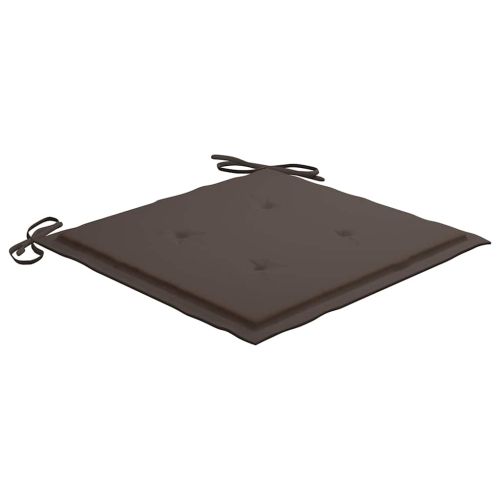 Възглавници за столове 4 бр таупе 40x40x3 см Оксфорд плат