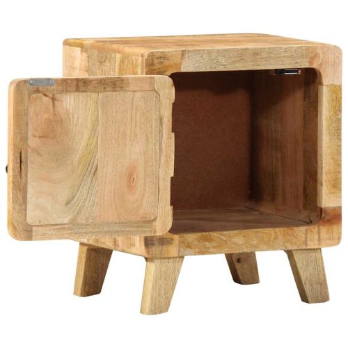 Нощно шкафче 2 бр. 40x32x46 см Масивна дървесина Грубо манго
