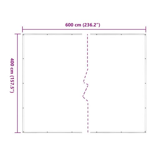 Прозрачен брезент с капси 4x6 m Полиетилен