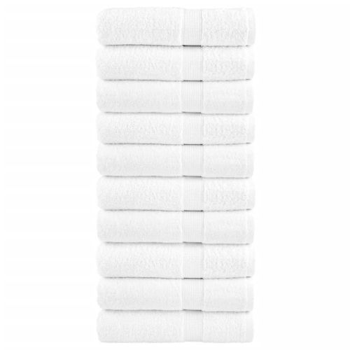 Премиум хавлиени кърпи SOLUND 10 бр бели 100x150 см 600 gsm