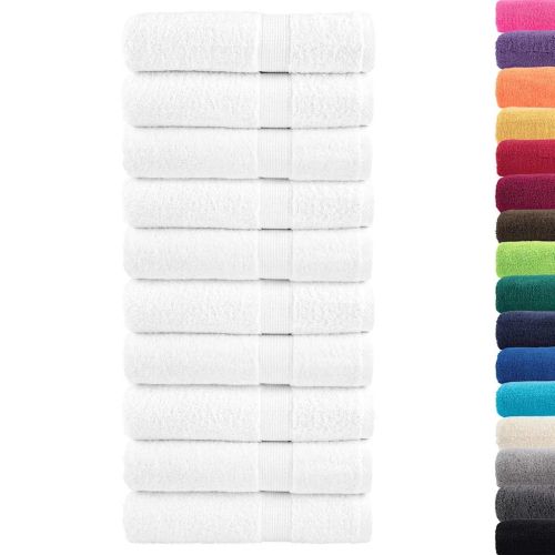 Премиум хавлиени кърпи SOLUND 10 бр бели 100x150 см 600 gsm